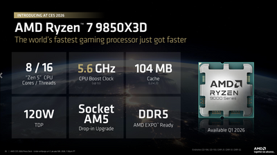 AMD’s Ryzen 7 9850X3D promises 7% uplift over Ryzen 7 9800X3D – AMD fights itself with ‘new fastest gaming processor’