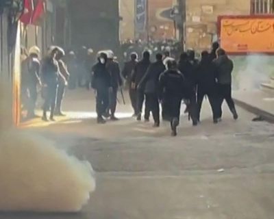 Iranian security forces clash with protesters at Tehran’s grand bazaar