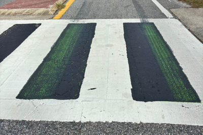 Florida used black paint to cover its colorful crosswalks. It cost one county $31,000 and is already fading away
