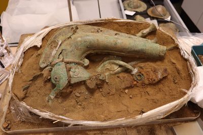 Near-complete Iron Age battle trumpet unearthed in Norfolk