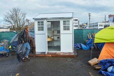 Portland to remove 100 people from its tiny-house village because they have stayed in the transitional housing too long