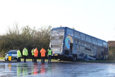 Children injured in bus crash on ‘very icy’ roads