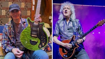 “He told me the story about a young guitarist he once let play his guitar at rehearsal. I said, ‘Brian, that was me’”: Steve Vai pays tribute to Brian May as he receives his radical custom Red Special