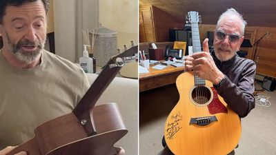 “One of the most awesome gifts I’ve ever received”: Neil Diamond has gifted a signed acoustic guitar to Hollywood A-lister Hugh Jackman – who’s playing his impersonator in a new movie