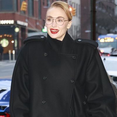 Sophie Turner Enlists in the Military Coat Trend With a $3,800 Khaite Trench
