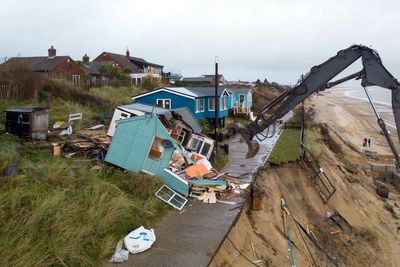 Warning 14 clifftop homes are at risk of collapse in Storm Goretti