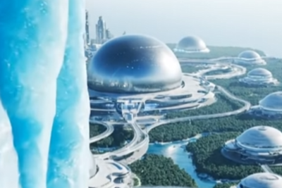 People Stunned by AI's Ancient City Vision: Is Atlantis Hiding Behind the Ice Wall?