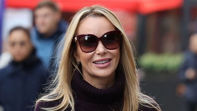 Amanda Holden gives loungewear a sophisticated twist with a cosy knitted jumper and midi skirt co-ord