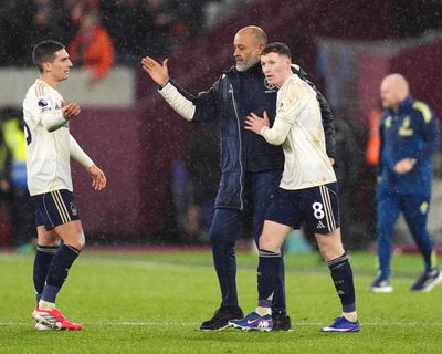 West Ham losing faith in Nuno and unhappy he embraced Forest players on pitch