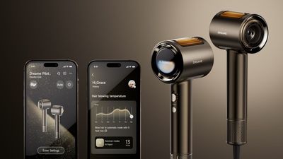 This futuristic hair dryer has two robotic arms to analyse your hair before styling