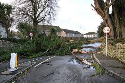 Storm Goretti causes mayhem across UK with hurricane-force winds and 69 flights cancelled