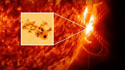 Giant sunspot that triggered recent solar 'superstorm' shot out nearly 1,000 flares and a secret X-rated explosion, record-breaking study reveals