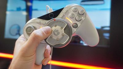 I tried a racing controller with a steering wheel stuck to it — and it’s pretty awesome