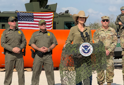 DHS Secretary Kristi Noem Unveils New Water Buoy Barriers Along Rio Grande Border
