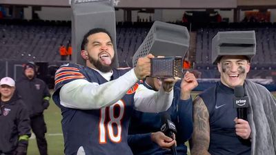 Caleb Williams Had Iconic Cheese Grating Celebration After Bears' Win Over Packers