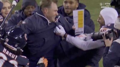 Bears' Rome Odunze Had Hilarious Line About Throwing Ben Johnson to Ground After Win