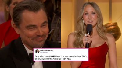Nikki Glaser Thirsts For Michael B. Jordan & Roasts Leo DiCaprio In Golden Globes Speech