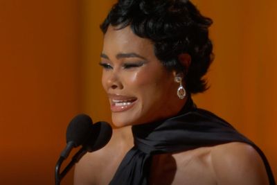 Teyana Taylor sends powerful message during emotional Golden Globes speech