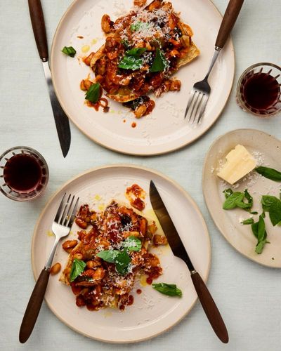 Georgina Hayden’s quick and easy recipe for antipasti beans on toast