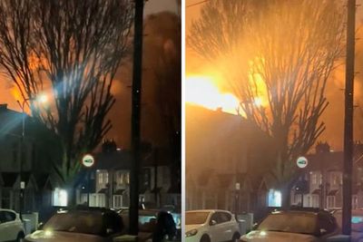 Fireball erupts as London recycling centre is engulfed in flames