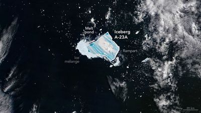 Satellite sees 40-year-old iceberg melt, turn blue | Space photo of the day for January 12, 2025