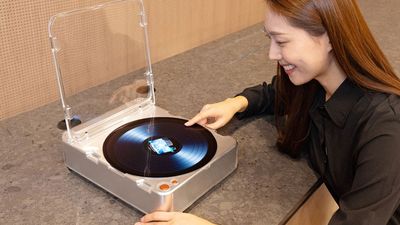Samsung's AI OLED turntable somewhat misses the point, but still looks cool