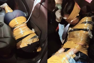 Chinese woman bound, robbed, left in crashed Mercedes