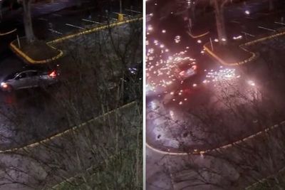 Police officer is shot multiple times after being ambushed while sitting in car outside station