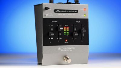 EHX’s new Effects Interface is a stompbox-shaped device that lets you integrate your pedalboard with your DAW
