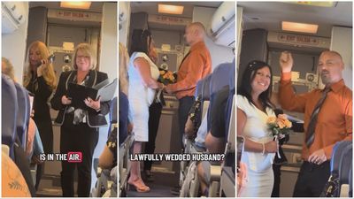 ‘Imagine taking a nap and you wake up mid ceremony’: Southwest Flight Interrupted as Couple Gets Married With Plane Full of Witnesses