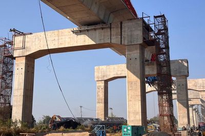 A construction crane falls on a passenger train in northeastern Thailand, killing at least 12 people