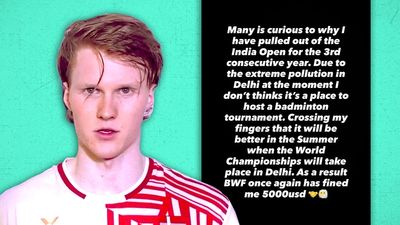 ‘Extreme pollution, Delhi not the place to host’: Top badminton player pulls out of tournament