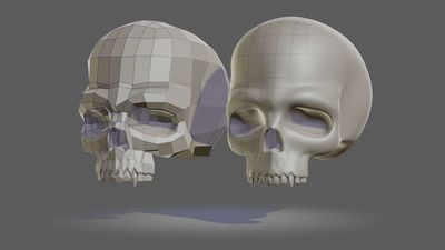 How a simple polygon skull can teach you 3D modelling fundamentals