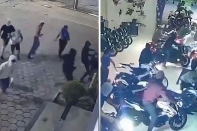 Teen gang smash into dealership and steal 12 motorbikes in two-minute raid