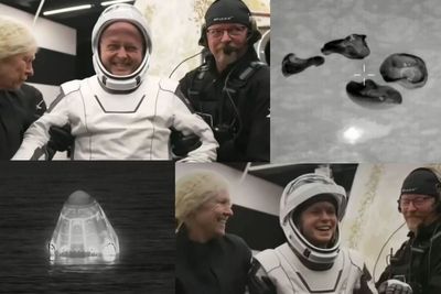 Astronauts land in Pacific Ocean in SpaceX shuttle after medical evacuation from International Space Station