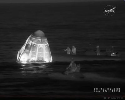 ISS astronauts return to Earth in Nasa’s first ever medical evacuation