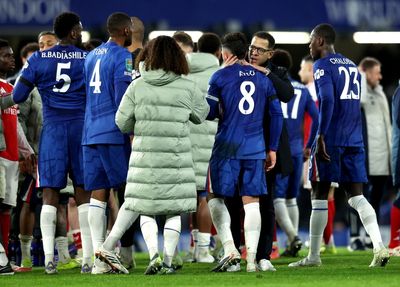 Liam Rosenior holds back Chelsea star as angry Arsenal row erupts after semi-final showdown