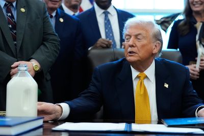 Trump makes unusual ‘whole milk’ comment during Oval Office signing