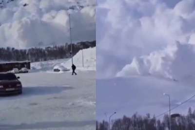 Huge avalanche ploughs through ski resort on Europe’s highest mountain