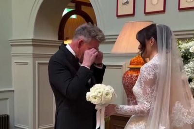 Gordon Ramsay cries at seeing Holly Ramsay in wedding dress for first time