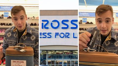 ‘Ross is definitely trickier than TJ Maxx’: Los Angeles shopper picks up a Wrangler bag at Ross. Then he exposes a code on the tag that reveals all