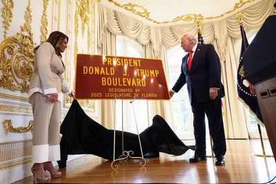 Trump takes victory lap in front of adoring Republicans at Florida boulevard renaming ceremony