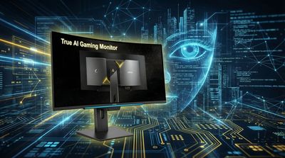 "This kind of feels like cheating" — MSI’s MEG X AI gaming monitor might be the wildest display at CES, blending over‑the‑top design with AI features nobody asked for