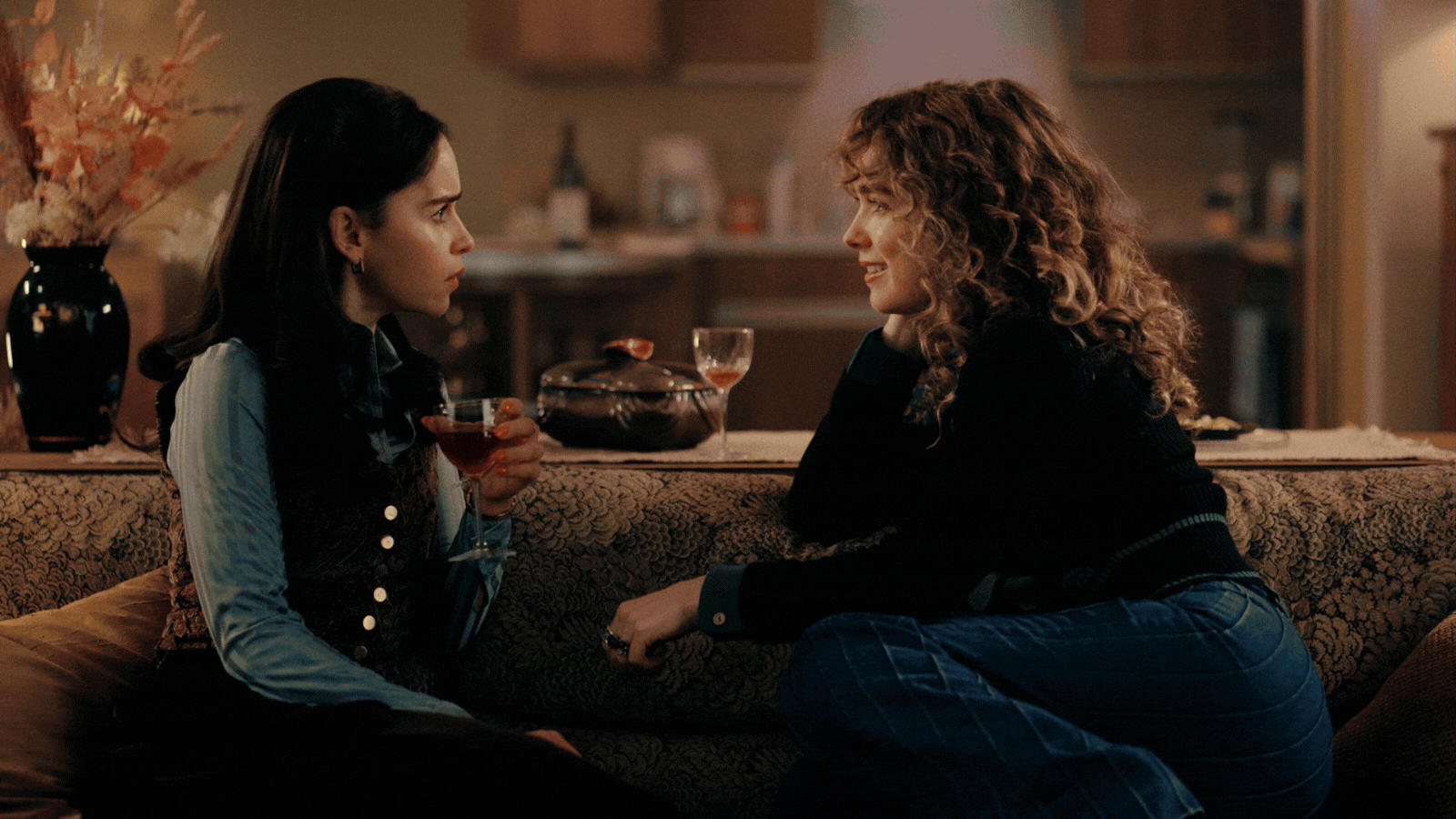 In Emilia Clarke's New Spy Thriller 'Ponies', "Tangible" 1970s Interiors Are Your Cue to Solve the Mystery, Says Its Production Designer