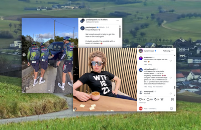 Underwater 5ks, cats on team camps and the end of zone two training? This week in cycling social media