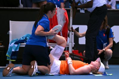 British tennis star retires from Australian Open in tears