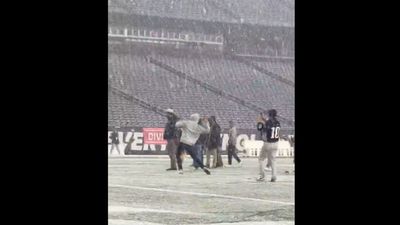 Drake Maye Was Still Throwing Passes Through the Snow Hours After Win Over Texans