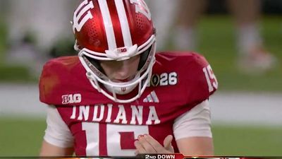 Fernando Mendoza Bloodied As Refs Ignore Targeting Hit by Miami Defender