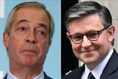 Mike Johnson says he aims to ‘calm the situation’ over Trump’s Greenland threats during his UK trip in interview with Farage