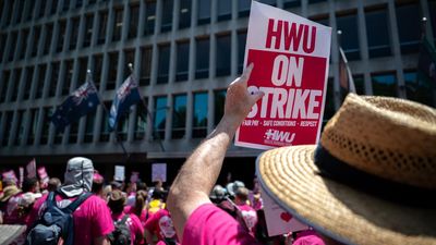 Enraged health workers bring strike to premier's door